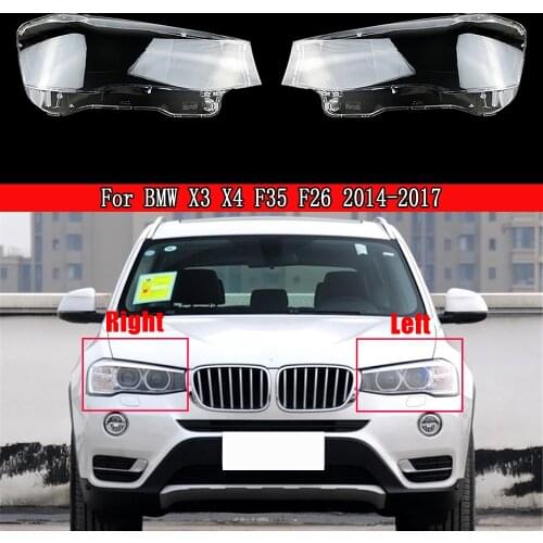 Car Front Headlight Lens For BMW X3 X4 F35 F26 2014 2015 2016 2017 Lampshade Glass Lampcover Caps Headlamp Shell Cover