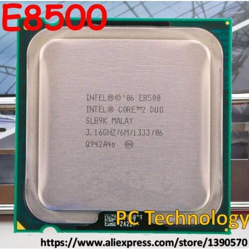 Original Intel Core2 DUO E8500 CPU 3.16GHz/ LGA775/6MB/ Dual-CORE/ Processor Free shipping ship out within 1day