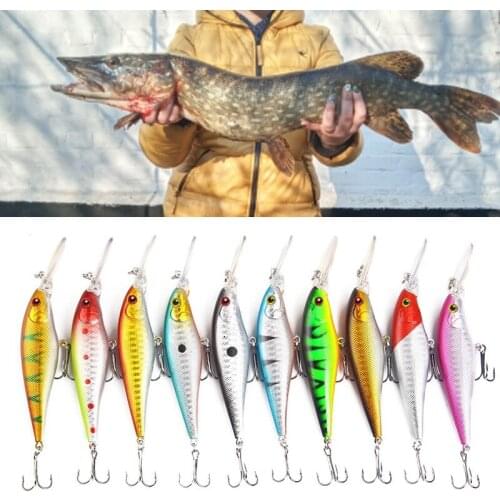 POETRYYI 1PCS Minnow Fishing Lure 11cm 10.5g Aritificial Wobblers Hard Plastic Baits Pesca Fish Wobbler Fishing Tackle