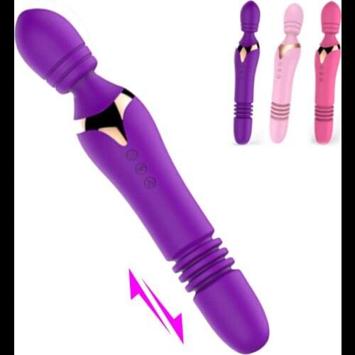 Fully Automatic Telescopic Rotation Heating Vibrator Sex Toys For Women Anus G-spot Clitoris Masturbator Vagina Dildo Anal Plug
