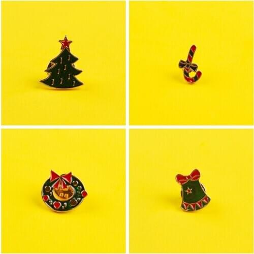 Christmas Brooch Festival Accessories Clothes Lapel Old Man Candy Gift Brooch Enamel Anime Decoration Icon Metal Pin For Clothes