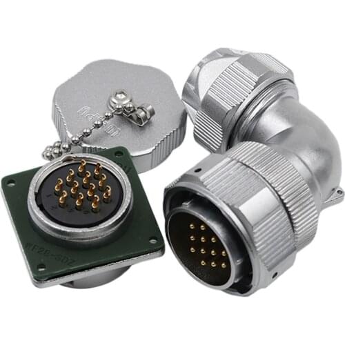 WY28 TU+Z 2 3 4 7 10 12 16 17 20 24 26 Pin M28 Right Angle Aviation Waterproof Connector IP67 Metal Shell Solder Power Adapter