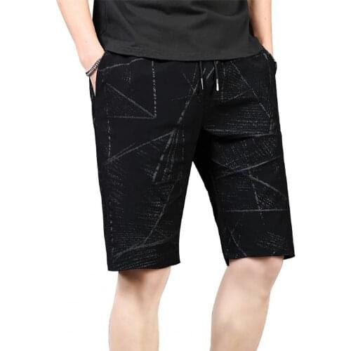 Plus Size Casual Shorts New Fashion Fifth Pants Drawstring Ultra-soft Breathable Shorts for Beach Summer Men Clothes