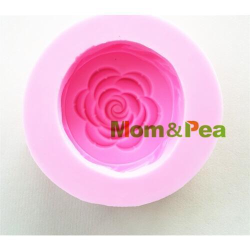 Mom&Pea 0975 Free Shipping Flower Shaped Silicone Soap Mold Cake Decoration Fondant Cake 3D Mold Food Grade