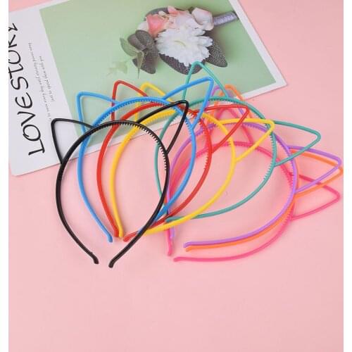 1pcs Cute Lady Cat Ears Headband Hair Hoop Colorful Baby Kids Hairbands Birthday Party Headwear Women Girls Hair Accessories