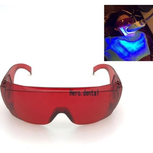 1 pcs Dental Lab Safty Protecitve Goggle Glasses in Eye Curing Light Whitening Red