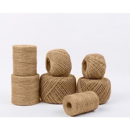 10kgs/lot Natural Textured Hessian Jute Twine String Tag Label Hang Rope Wedding Home Woven Decorative DIY Craft 1-30mm Diamter