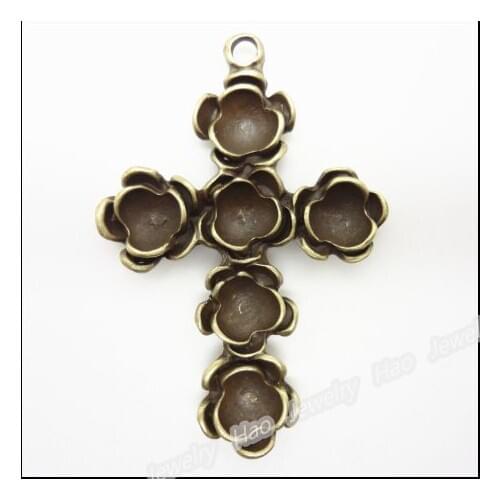 12pcs Vintage Charms Cross Pendant Antique bronze Fit Bracelets Necklace DIY Metal Jewelry Making