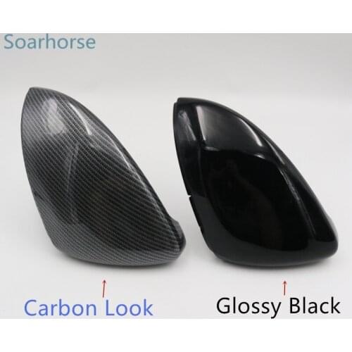 2 PCS For VW Golf MK7 MK7.5 Rline GTI GTE GTD Side Rear view Mirror Cover Wing mirror Replacement Caps Shell