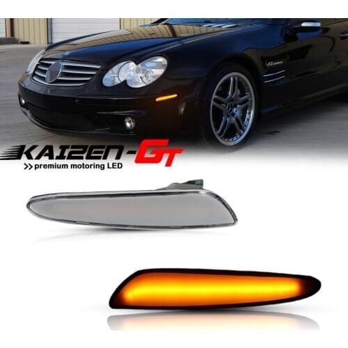 2pcs Front Bumper Side Marker Light LampCompatible With For 2003-2006 Mercedes W211 E320 E500 E55 E-Class Turn Signal Light