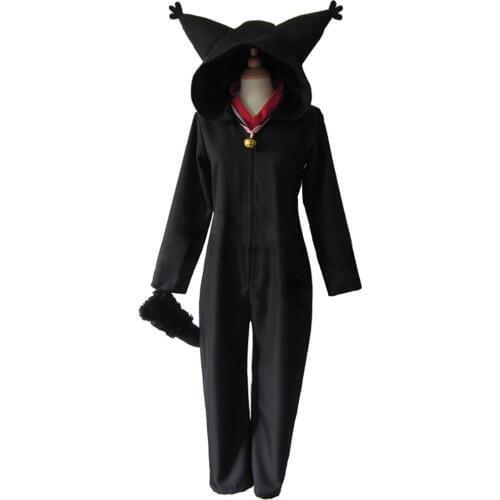 2018 Anime Acchi Kocchi Black Cat Jumpsuits Miniwa Tsumiki Cosplay Costume Any Size