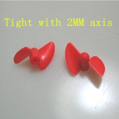 6PCS Small plastic model boat propeller blade aperture 2MM DIY model toys, accessories technology making parts free shipping