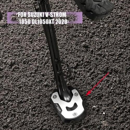 Motorcycle Accessories Kickstand Sidestand Stand Extension Enlarger Pad CNC For SUZUKI DL1050 V-Strom DL1050XT VStrom 2020