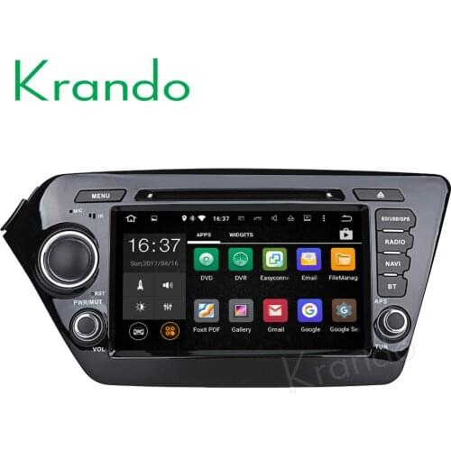 Krando 8" Android 9.0 car radio gps dvd player for Kia K2 RIO 2011+ audio navigation multimedia system WIFI 3G DAB