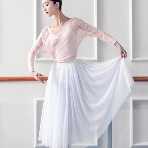 Ballet Tutu Dance Tulle Tutu Long Ballet Skirt Character Skirt White Ronmantic Dance Tutu Ballet Dress Ballerina Dancewear