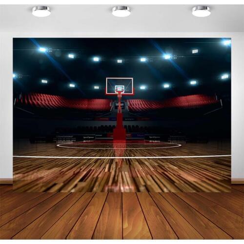 Basketball Court Backdrop Sports Theme Birthday Party Decorations Newborn Photography Background for Photo Studio