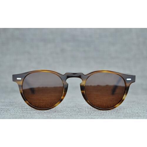 Belight Optical Twillight Robert Pattin Women Men UV400 Protection Round Shape Vintage Retro Sunglasses with Case Oculos OV5186