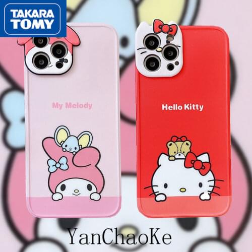 TAKARA TOMY HelloKitty Original Phone Case for IPhone7/8P/X/XR/XS/XSMAX/11/12Pro/12min Phone Couple Case Cover