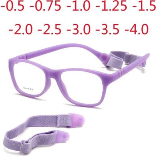 Anti Blue Light Kids Square Glasses Children Boy Girls Computer Prescription 3-10 years -0.5 -0.75 -1.0 -1.5 -2.0 -3.0 -4.0