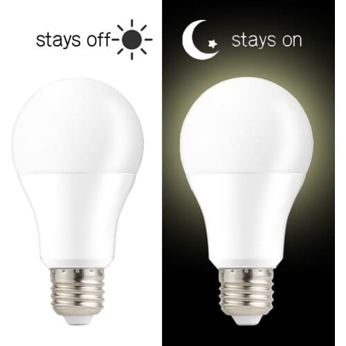 IP44 10W 15W Dusk to Dawn Led Light Bulb Night Sensor Led Bulbs E27 B22 Automatic ON/OFF Day Night AC 85-265V Home lampada