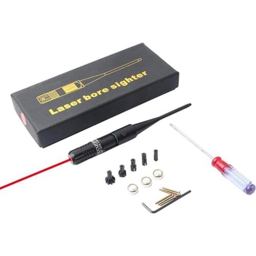 Red Dot Laser Pointer Boresighter Bore Sighter Kit For Hunting .22 To.50 Caliber Rifles Tactical Hunting Laser Sight Accessories