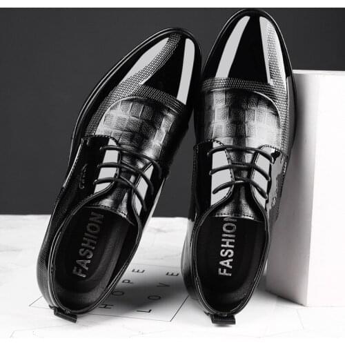 Vogue Business Dress Men Shoes New Classic Leather pointed toe Shoes Vogue Lace-Up Dress Shoes Men Oxfords 229