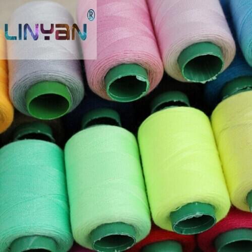 10 pieces rainbow spun polyester threads Overlocking Sewing Machine Thread Yarn for knitting polyester sewing kit overlock ZL5