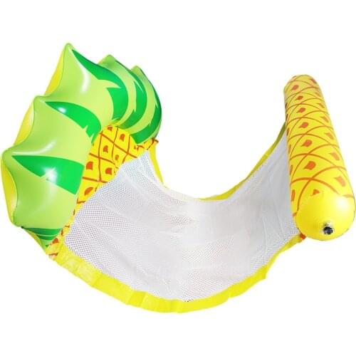 Pool Hammock Inflatable Water Row Pool Toys Pool Inflatables Lounger Lilo Mesh Mat Pineapple Shape for Water