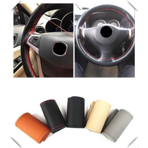 New car interior hand sewing steering wheel cover protection for Chevrolet WTCC Sequel Nubira Monte Kodiak Epica