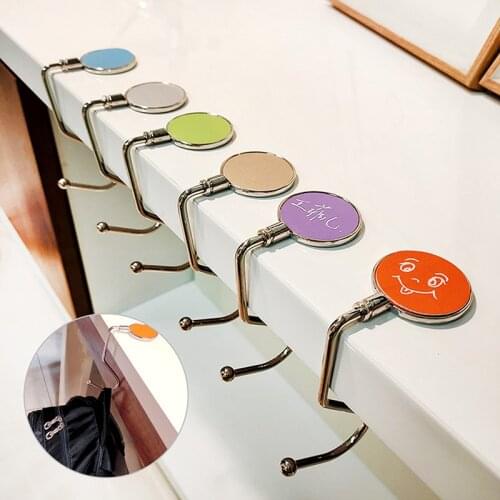 Portable Metal Bag Purse Handbag Hanger Foldable Hanging Table Desk Hook