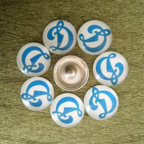 Free Shipping KHL Ice Hockey Dynamo Team Logo Charm 18mm Snap Buttons Round Photo Glass Cabochon Style For Snap Button Jewelry