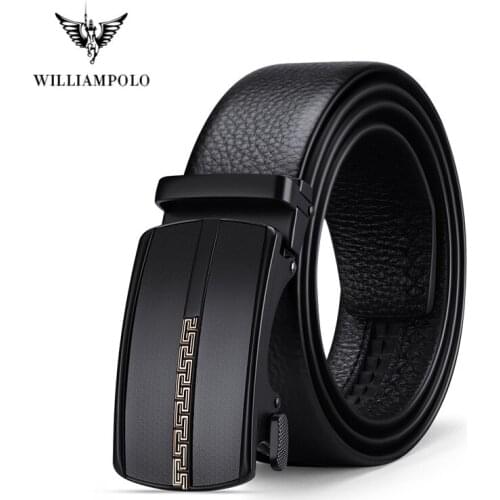 Men Genuine Leather Belt Automatic Alloy Buckle Belt Classic Fashion Luxury Cow Genuine Leather Belt for Men