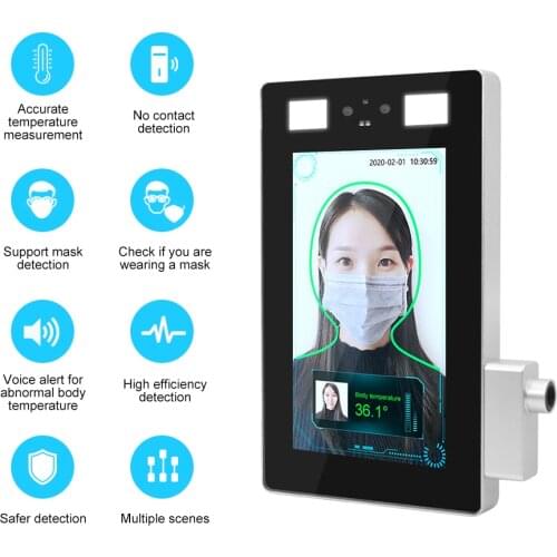Face Recognition 7-inch Access Control Integrated Machine Temperature Or Schools For Wrist Suitable Companies Measurement