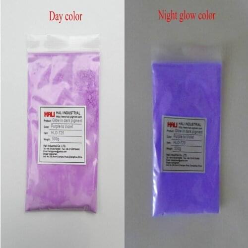 Glow in dark pigment,photoluminescent pigment,luminous pigment,item:HLD-720,glowing color:violet,1lot=500g,ship by