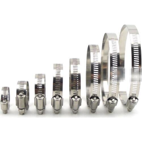 Hose Clamp Swivel Clip Screw Worm-Gear Hose Clamp 10x Stainless steel 304 American type pipe/Tube Dia. 65-178mm Collar