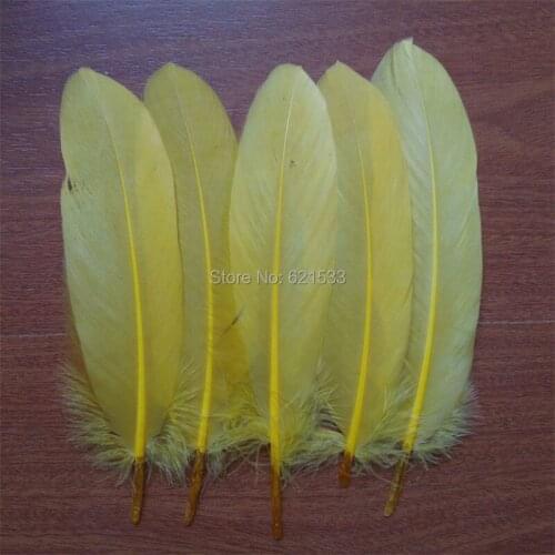 Gold Feather!200Pcs/LOT!13-20cm Gold Goose Satinettes loose feathers,Goose Feathers,craft feathers earring accessories