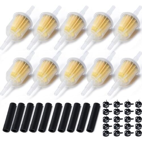 10 pcs Universal Inline Gas/Fuel Filter 6MM 8MM 1/4" 5/16" For Lawn Mower Small Engine Auto Accessories Motorcycle Accessories