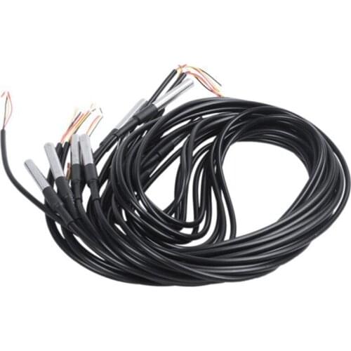 20Pcs/Lot Waterproof DS18B20 Temperature Probe Temperature Sensor 18B20