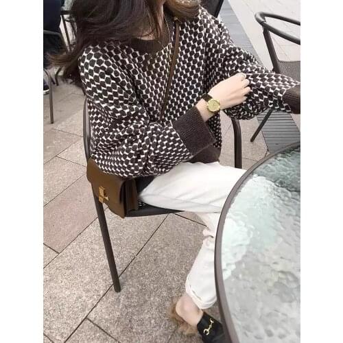 2021 Women Sweater Pullover Female Knitting Overszie Long Sleeve Loose Elegant Knitted Thick Outerwear Womens Winter Sweaters