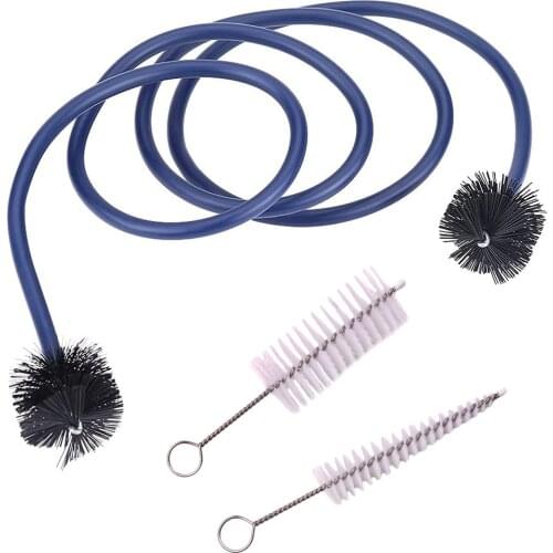 3PCS/set Trumpet Cleaning Care Mouthpiece Brush Mouth Brush Flexible Rope Brush Wind Instrument Cleaning Accessories