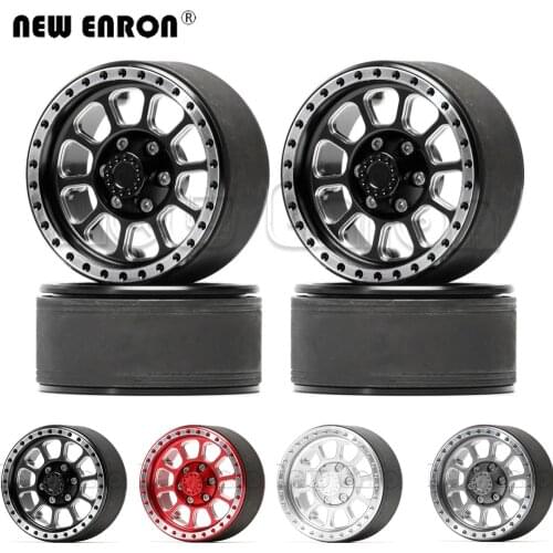 4Pc 1.9inch Alloy Beadlock RC Wheel Rims Hub for 1/10 RC Crawler Car Jeep Wrangler Axial SCX10 Tamiya Traxxas TRX4 MST RC4WD TF2