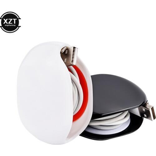Automatic Earphone Take-Up Reel Press Type Retractable Multifunctional Data Storage Box Winding Device