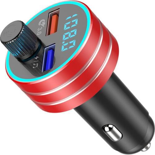 Car Audio MP3 Player Bluetooth FM Transmitter with QC 3.0 Dual USB Charger PUO88