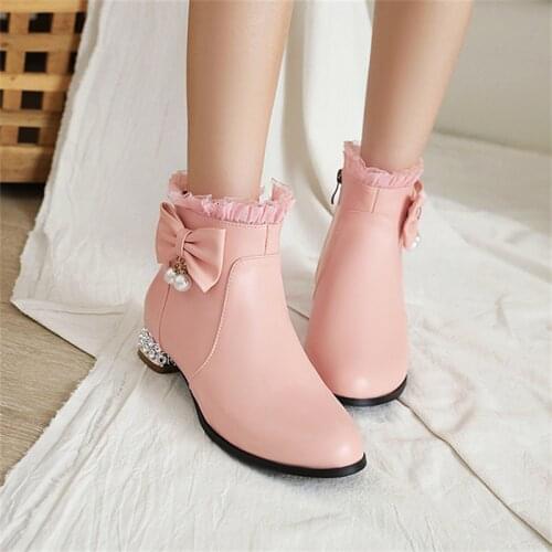 New Girls Ankle Boots Spring/Autumn Children Shoes Student High Heel Baby Toddler Fashion Performance Breathable Kids 02B