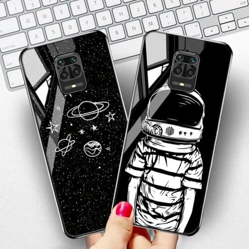For Xiaomi Redmi Note 9 Case Tempered Glass Cover For Xiaomi Redmi Note 9S 9 Pro Max 6.67 Inch Funda Poco M2 Pro Astronaut Funda