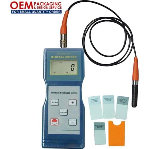 Digital Tester Coating Thickness 0~1000um / 0~40mil Range Gauge Meter F Probes Copper Zinc Aluminum (OEM Packaging Available)