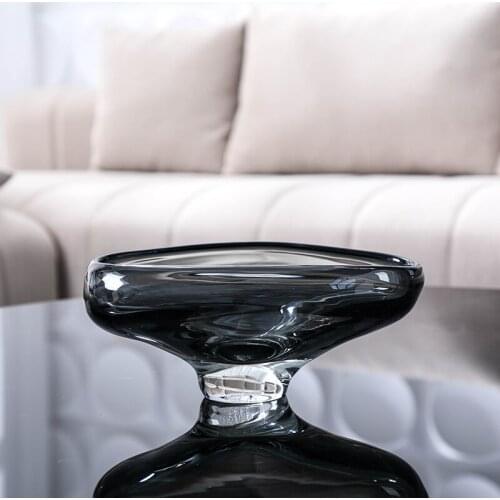 Home accessories modern light luxury model room living room tea table glass fruit plate ornament interior decoration plate home