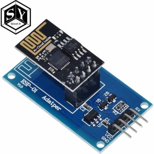 GREAT IT ESP8266 ESP-01 Serial WiFi Wireless Adapter Module 3.3V 5V Esp01 Breakout PCB Adapters Compatible For Arduino