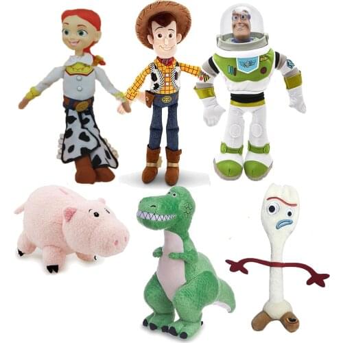 14-27cm Genuine Disney Toy Story Woody Buzz Lightyear Jessie fokry Stuffed Plush Toys Dolls children Toy Kids Birthday Gift