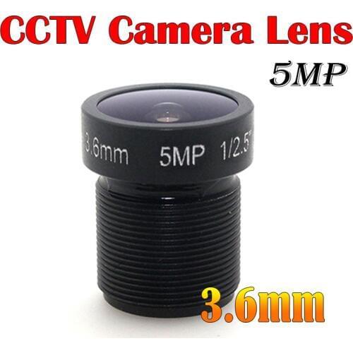 NEW 1/2.5" 5MP HD 3.6mm Fixed Iris 128 degrees wide angle IR Board CCTV Lens M12 for 1080p cctv security IP Camera